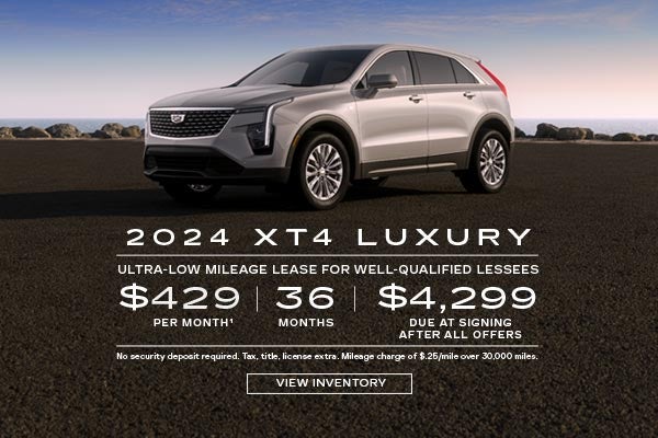 2024 XT4 Luxury. Ultra-low mileage lease for well-qualified Lessees. $429 per month. 36 months. $...